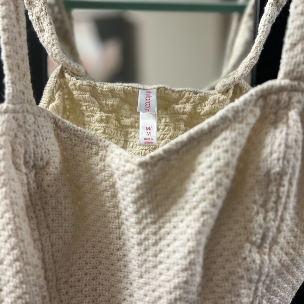 Cream Knit Tank Top